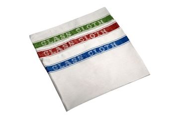 Picture of WHITE COTTON GLASS CLOTHS |Pack 10