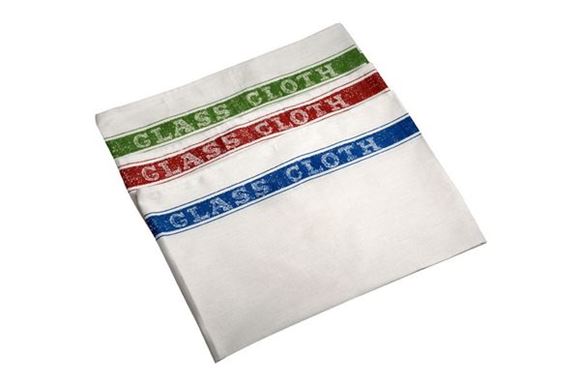 Picture of WHITE COTTON GLASS CLOTHS |Pack 10