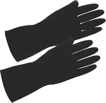 Picture of BLACK HEAVYWEIGHT RUBBER GLOVE XL |Pair