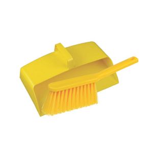 Picture of ENCLOSED DUSTPAN & BRUSH SET YELLOW |Set