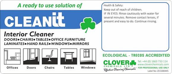 Picture of CLEANIT INTERIOR ALL PURPOSE RTU LABELS |Ctn 10