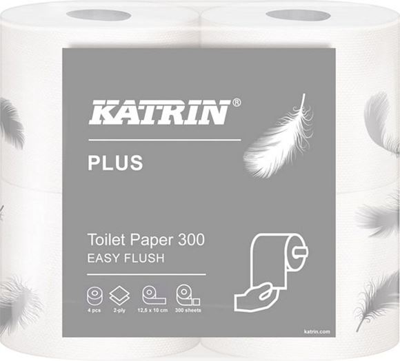 Picture of KATRIN PLUS EASYFLUSH 300 SHEET TOILET ROLL |Ctn 40