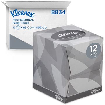 Picture of KLEENEX CUBED WHITE FACIAL TISSUES |Ctn 12x90