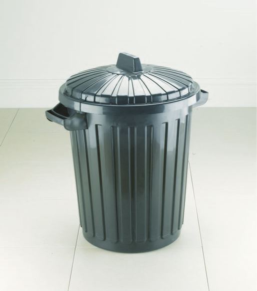 Picture of 80ltr BLACK PLASTIC DUSTBIN & LID |Each