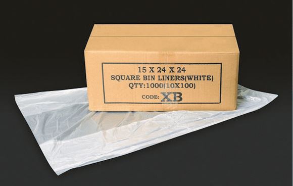 Picture of 15x24x24 LIGHTWEIGHT SQUARE BIN LINERS |Ctn 10x100