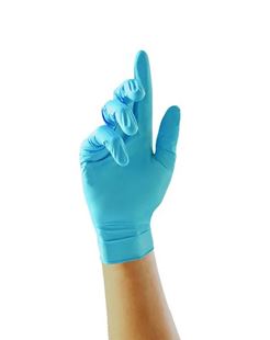 Picture of UNITRILE BLUE HYBRID POWDER FREE GLOVE SMALL |Box 100
