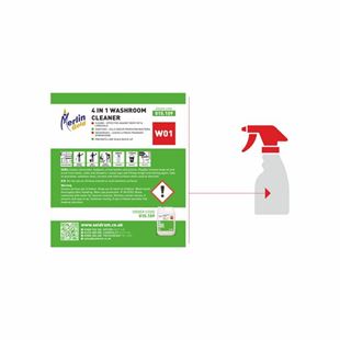 Picture of MERLIN 4in1 WASHROOM TRIGGER LABELS |Ctn 10