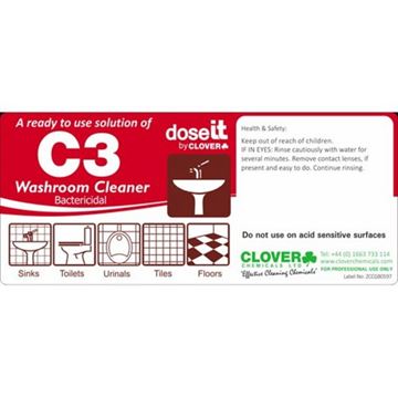 Picture of DOSEIT C3 SANITARY WASHROOM CLEANER LABEL |Ctn 10
