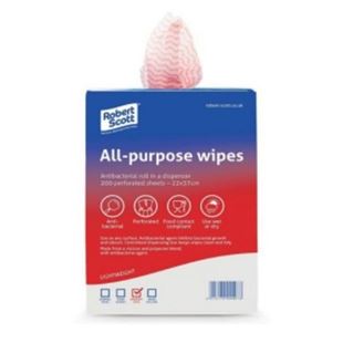 Picture of ALL PURPOSE CLOTHS ON A ROLL BOX OF 200 RED |Roll 200