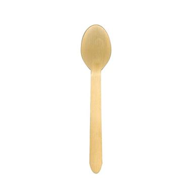 Picture of WOODEN DISPOSABLE DESSERT SPOONS 155MM |Ctn 10x100