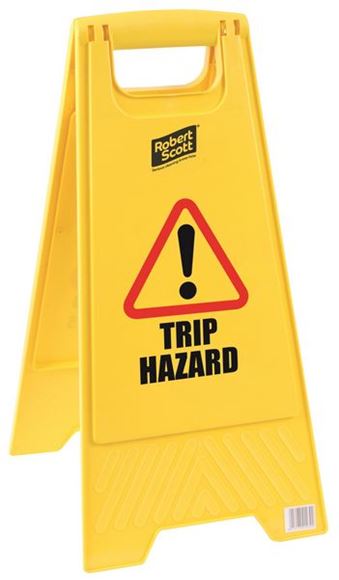 Picture of TRIP HAZARD PLASTIC FLOOR SAFETY SIGN |Each