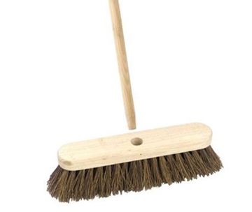 Picture of 12in STIFF NATURAL BROOM HEAD & HANDLE |Complete
