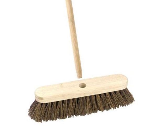 Picture of 12in STIFF NATURAL BROOM HEAD & HANDLE |Complete