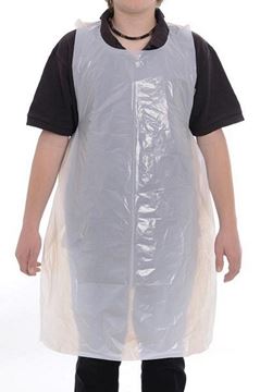 Picture of WHITE POLYTHENE APRONS ON ROLL |Roll 200