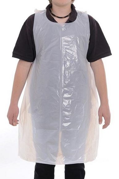 Picture of WHITE POLYTHENE APRONS ON ROLL |Roll 200