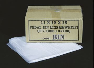 Picture of 11x18x18 LIGHTWEIGHT PEDAL BIN LINERS |Ctn 10x100