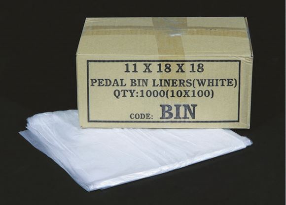 Picture of 11x18x18 LIGHTWEIGHT PEDAL BIN LINERS |Ctn 10x100