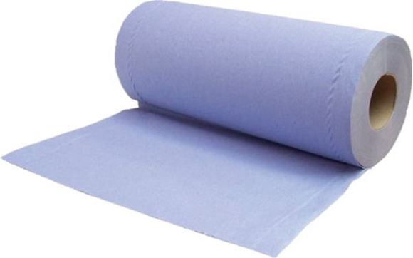 Picture of 10in  2PLY 40mtr PREMIUM BLUE WIPER ROLLS |Ctn 18