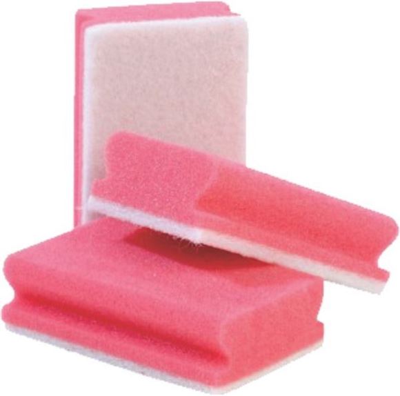 Picture of NON SCRATCH WHITE & RED SPONGE SCOURER |Pack 10