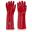 Picture of RED PVC LONG OPEN GAUNTLETS 18in 40CM |Pair