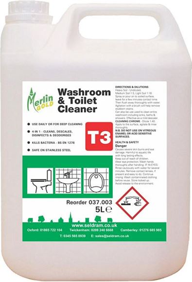 Picture of MERLIN T03 WASHROOM & TOILET CLEANER |2x5ltr