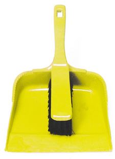 Picture of OPEN BUDGET DUSTPAN & BRUSH SET YELLOW |Set