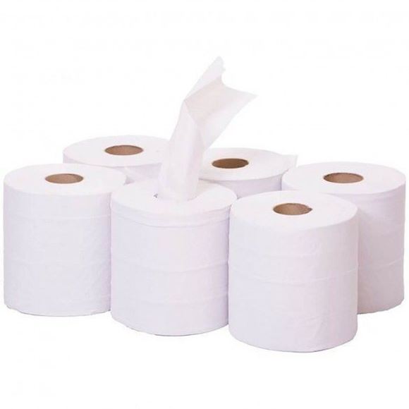 Picture of 2PLY WHITE CENTREFEED ROLLS |Ctn 6