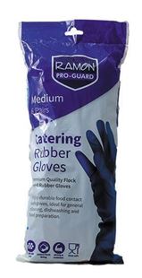 Picture of PREMIUM RUBBER GLOVES MEDIUM BLUE |Pack 6