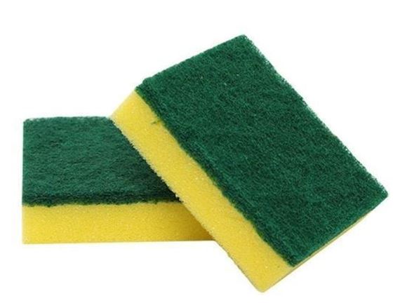 Picture of PREMIUM GREEN THICK SPONGE BACK SCOURERS |Pack 6