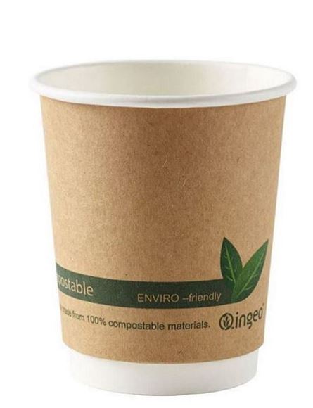 Picture of 8oz KRAFT COMPOSTABLE DOUBLE WALL CUPS |Ctn 500