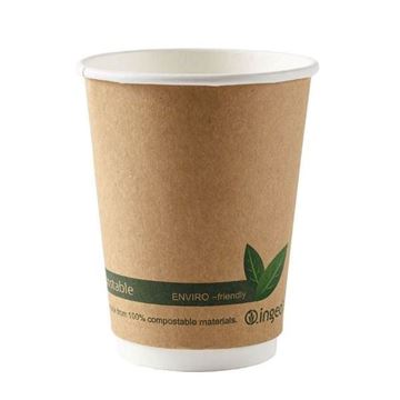 Picture of 12oz KRAFT COMPOSTABLE DOUBLE WALL CUPS |Ctn 500
