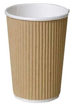 Picture of 12oz TALL KRAFT RIPPLE CUPS |Ctn 500