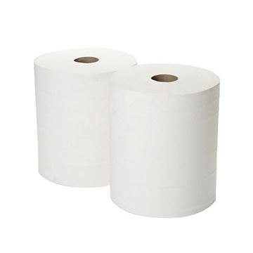 Picture of 2PLY WHITE 288mtr WORKSHOP ROLLS IWH085 |Pack 2
