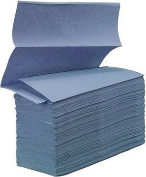 Picture of 1PLY Z-FOLD BDGT BLUE HAND TOWELS |Ctn 3000