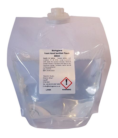 Picture of BIOHYGIENE FOAM SOAP UNFRGRANCED POUCH REFILL |5x800ml