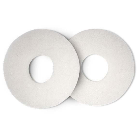 Picture of NX244 - 225mm WHITE SCRUBBING PADS |Pk 2