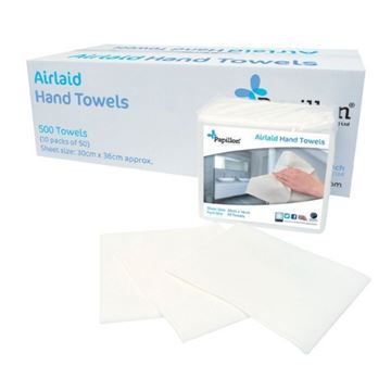 Picture of AIRLAID LUXURY QUARTER FOLD HAND WIPES |Ctn 500