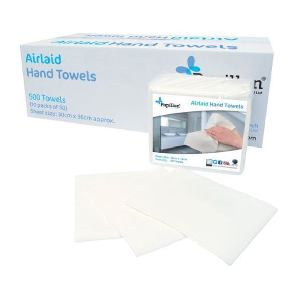 Picture of AIRLAID LUXURY QUARTER FOLD HAND WIPES |Ctn 500