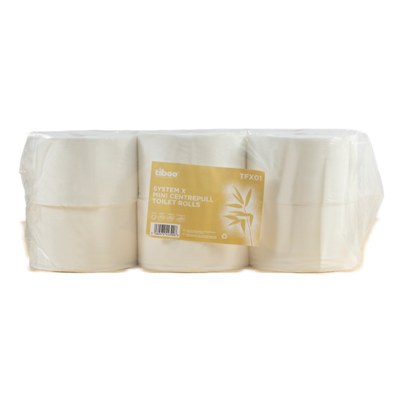 Picture of SYSTEM X TWIN MINI TOILET ROLLS 2PLY 140M