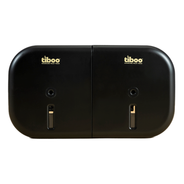 Picture of SYSTEM X TWIN MINI TOILET ROLL DISPENER BLACK