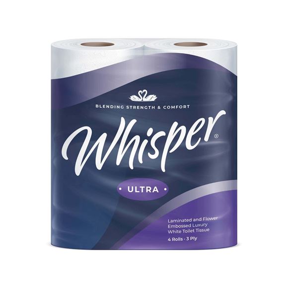 Picture of 3PLY WHISPER ULTRA LUXURY QUILTED TOILET ROLL |Ctn 40